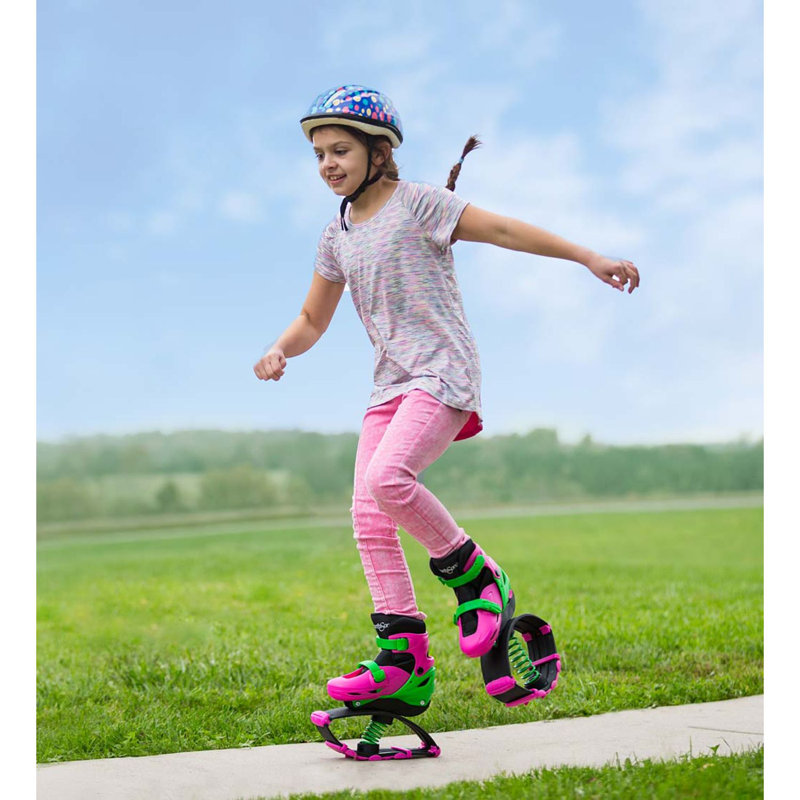 HearthSong Jump2it Bouncy Jumping Shoes Hot Pink Small (25